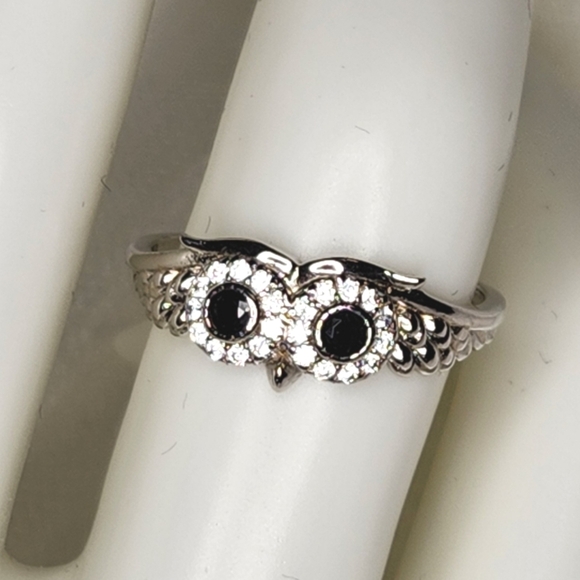 Owl Onyx Eye S925 Ring - Picture 2 of 2